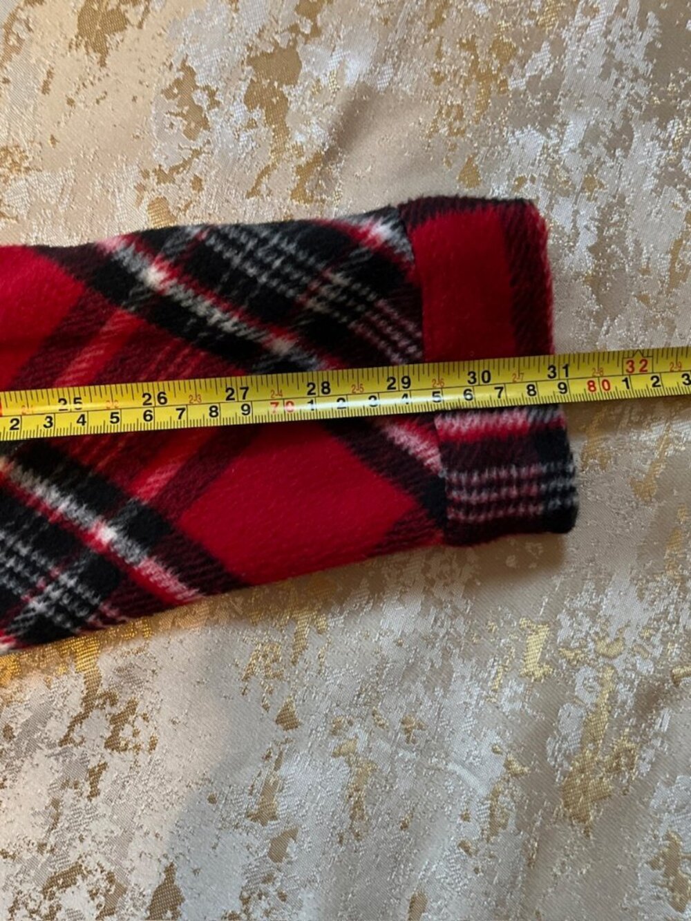 Christopher & Banks Fleece Jacket Womans Small Red Black Plaid Faux Fur Collar - Picture 14 of 15